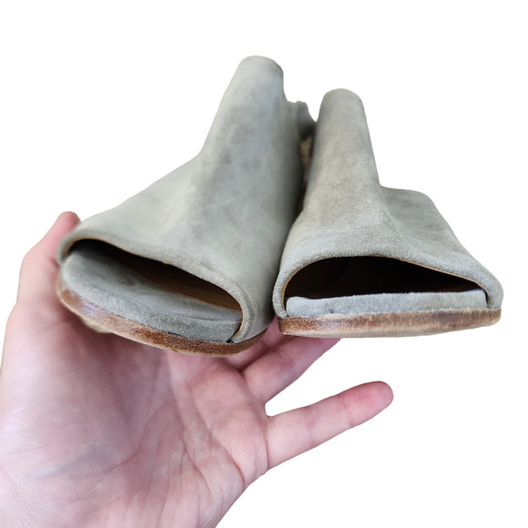 Alberto Fermani US Size 6.5 EU Size 37 Suede Open Toe Heels - Picture 6 of 8